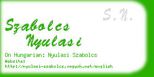 szabolcs nyulasi business card